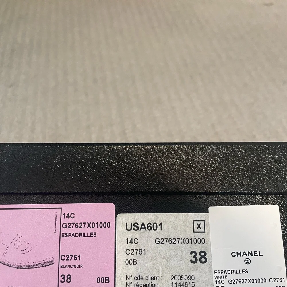 Chanel Espadrilles Blanc/Noir Size 38 - Picture 2 of 6